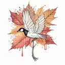 canada goose  mapple leaf tattoo design idea
