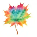 maple leaf tattoo design idea