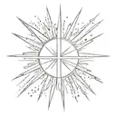 sun shining tattoo design idea