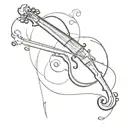 g clef symbol  violin tattoo design idea