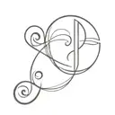 g clef symbol tattoo design idea