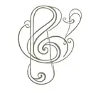 g clef symbol f clef symbol tattoo design idea