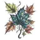 Maple Leaf tattoo design idea