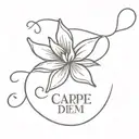carpe diem tattoo design idea