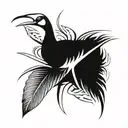 canada goose feather  tattoo design idea