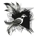 canada goose feather  tattoo design idea