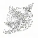 phoenix tattoo design idea