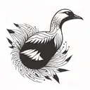 canada goose feather  tattoo design idea
