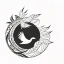 canada goose feather  tattoo design idea