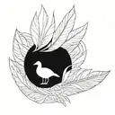 canada goose feather  tattoo design idea