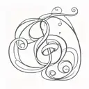 g clef symbol tattoo design idea