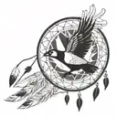canada goose dream catcher tattoo design idea