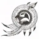 canada goose dream catcher tattoo design idea