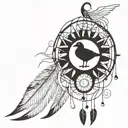 canada goose dream catcher tattoo design idea