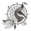 canada goose dream catcher tattoo design idea