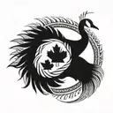 canada goose feather  tattoo design idea