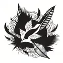 canada goose feather  tattoo design idea