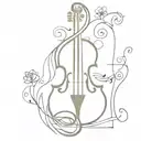 g clef symbol  violin tattoo design idea