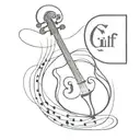 g clef symbol  violin tattoo design idea