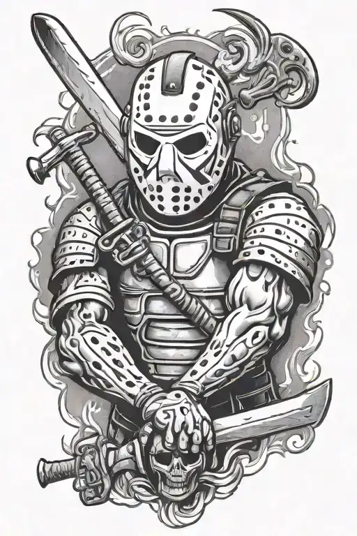 friday the 13th Jason Voorhees tattoo design idea