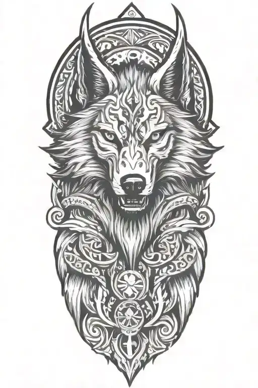 Fenrir tattoo design idea