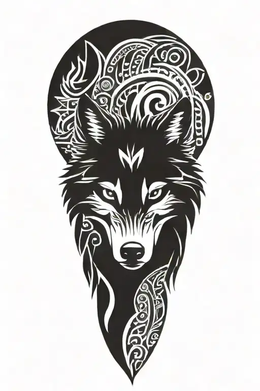 Wolf   tattoo design idea