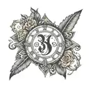 Roman numeral 3 tattoo design idea