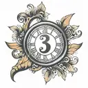 Roman numeral 3 tattoo design idea