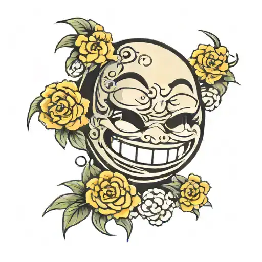 Smiley face tattoo design idea