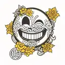 Smiley face tattoo design idea