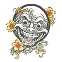 Smiley face tattoo design idea