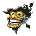 Smiley face tattoo design idea