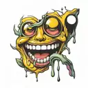 Smiley face tattoo design idea