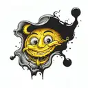 Smiley face tattoo design idea