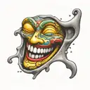 Smiley face tattoo design idea