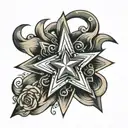 Texas star  tattoo design idea