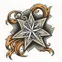 Texas star  tattoo design idea