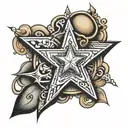 Texas star  tattoo design idea