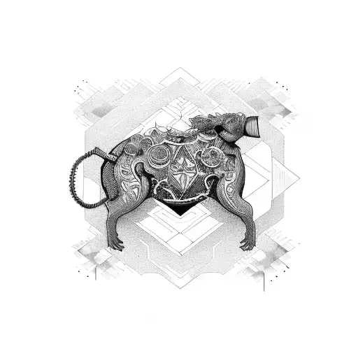 heartbeat with the world hustle tattoo design idea