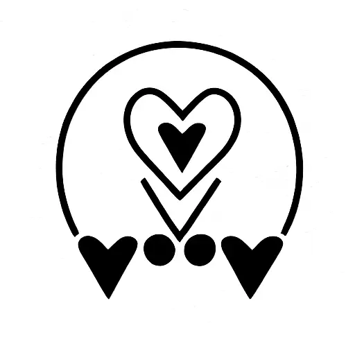 heart beat with the world hustle and a tennis racket  tattoo design idea