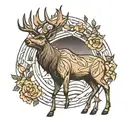 elk tattoo design idea