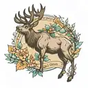 elk tattoo design idea