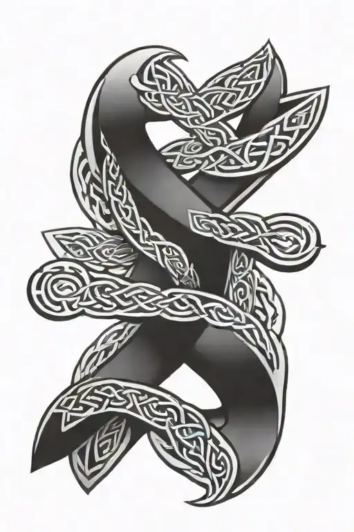 celtic runes intertwined representing resilience tattoo design idea