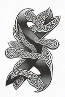 celtic runes intertwined representing resilience tattoo design idea