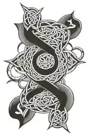 celtic runes intertwined representing resilience tattoo design idea