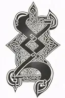celtic runes intertwined tattoo design idea