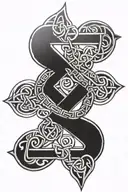 celtic runes intertwined tattoo design idea