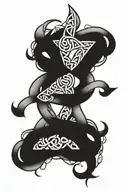 celtic runes intertwined tattoo design idea