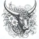 may birth month flowers, the taurus sign included  tattoo design idea