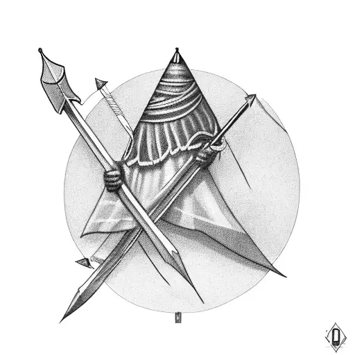 quiver and arrow with the name Judah in the arrow's feathers tattoo design idea